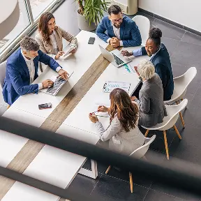 people at a meeting